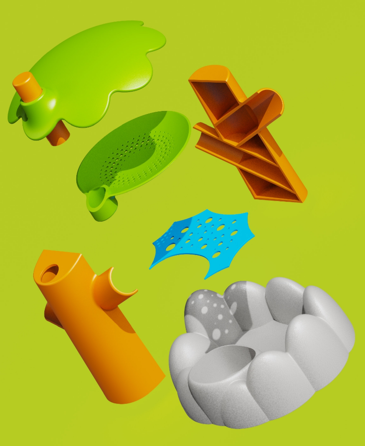 Geoffrey's Toy Box Buddies Wash Color Playset In No Color