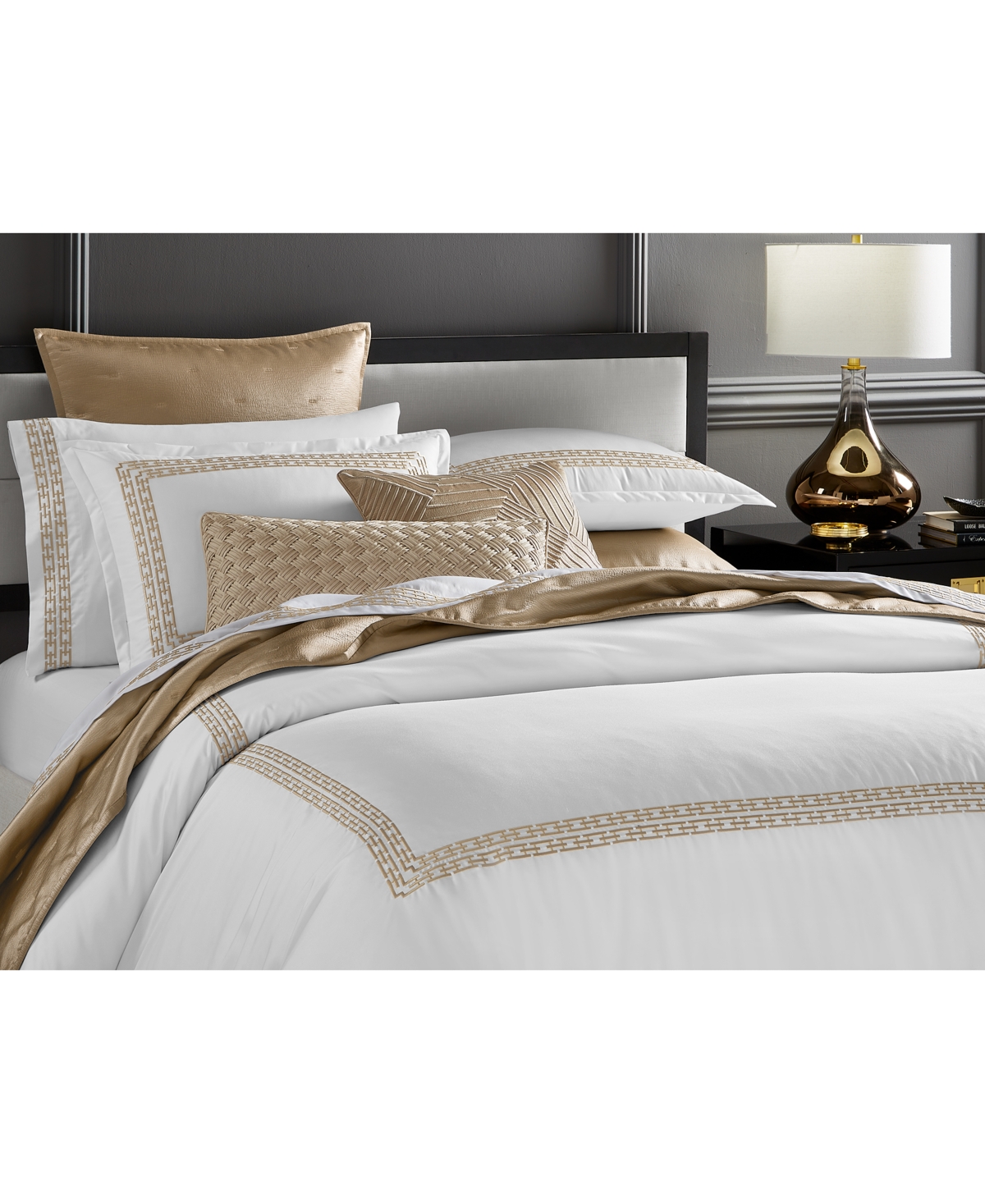 Hotel Collection Chain Links Embroidery 100% Pima Cotton Set, Full/Queen, Exclusively at Macy's