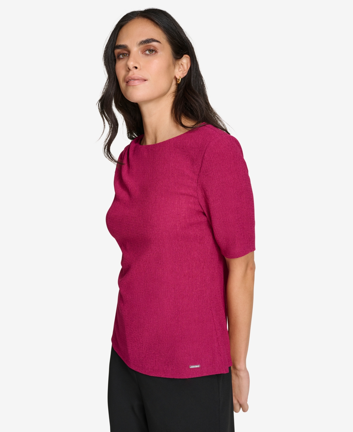 Calvin Klein Women's Crewneck Short-Sleeve Blouse