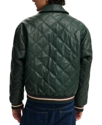 Мужская куртка-бомбер с аппликацией ИЗ ХЛОПКА НА ХЛОПКЕ 40090₽