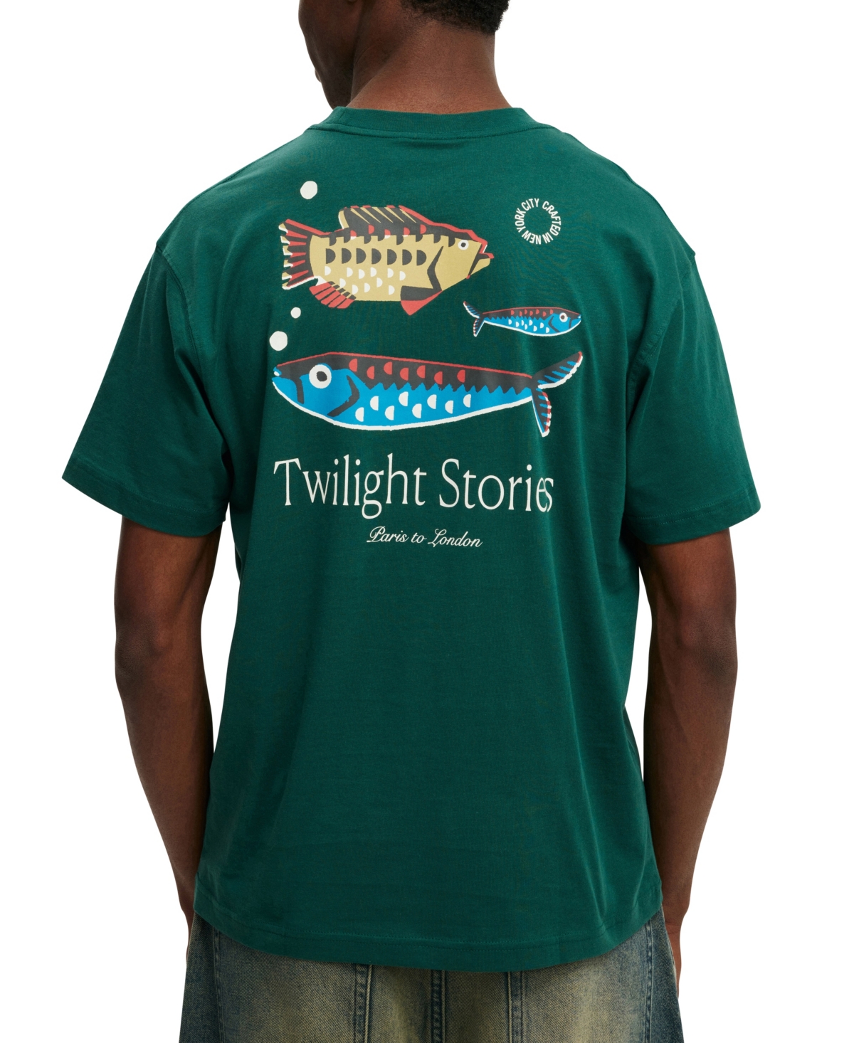 Cotton On Men's Loose Fit Art T-Shirt -Twilight Stories