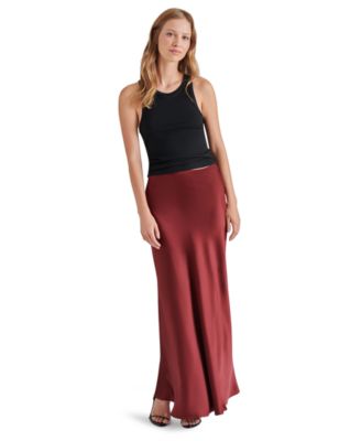 Womens Jeannie Satin Maxi Skirt