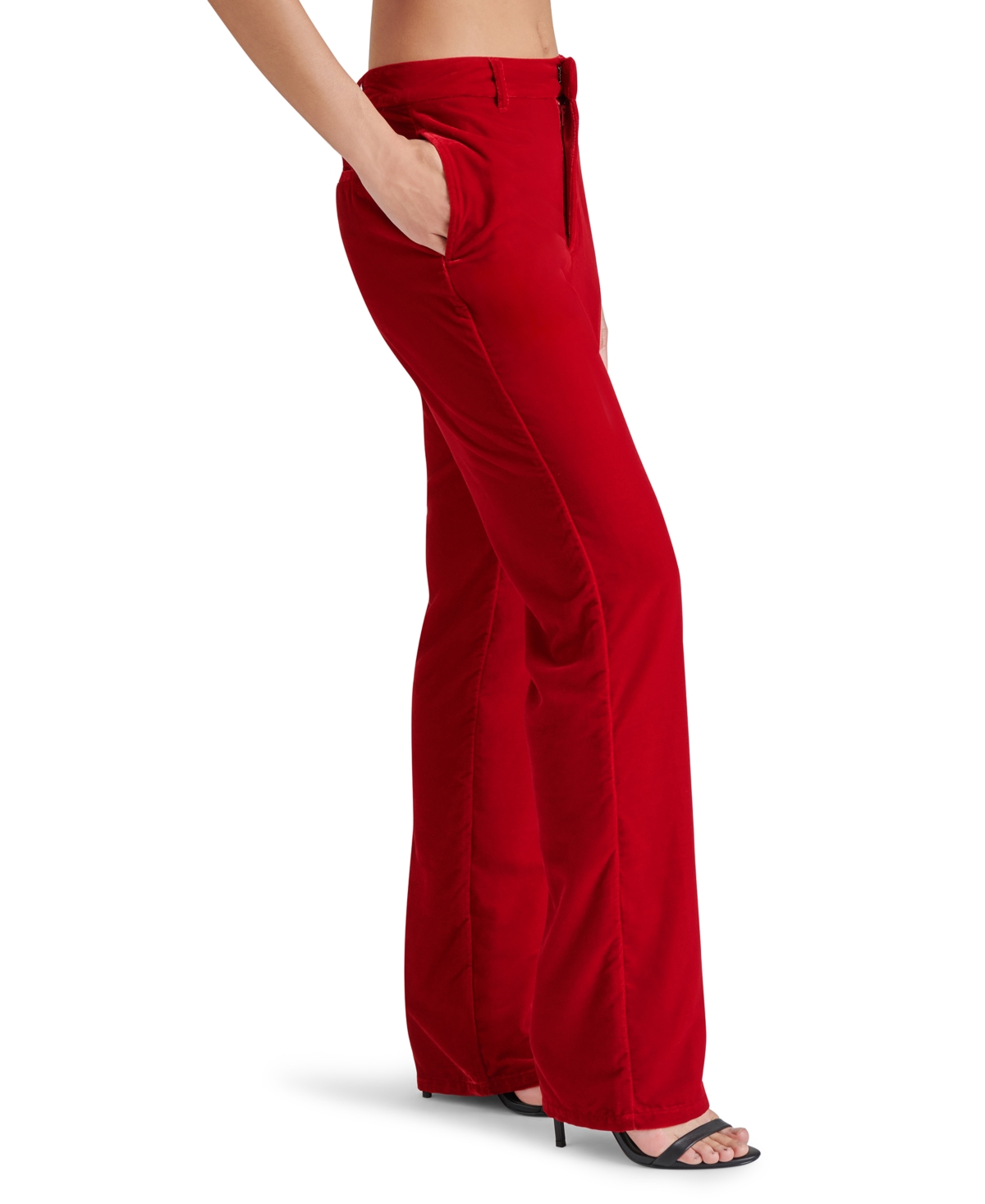 Steve Madden Women's Mercer Velvet Straight-Leg Pants