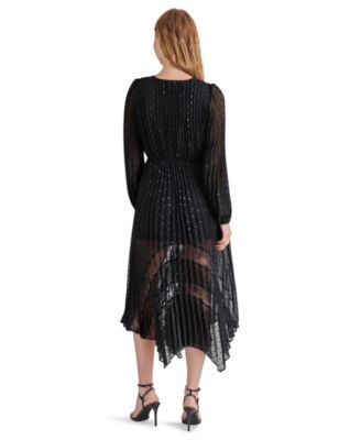 Women's Ari Lace Pleated Handkerchief-Hem Dress