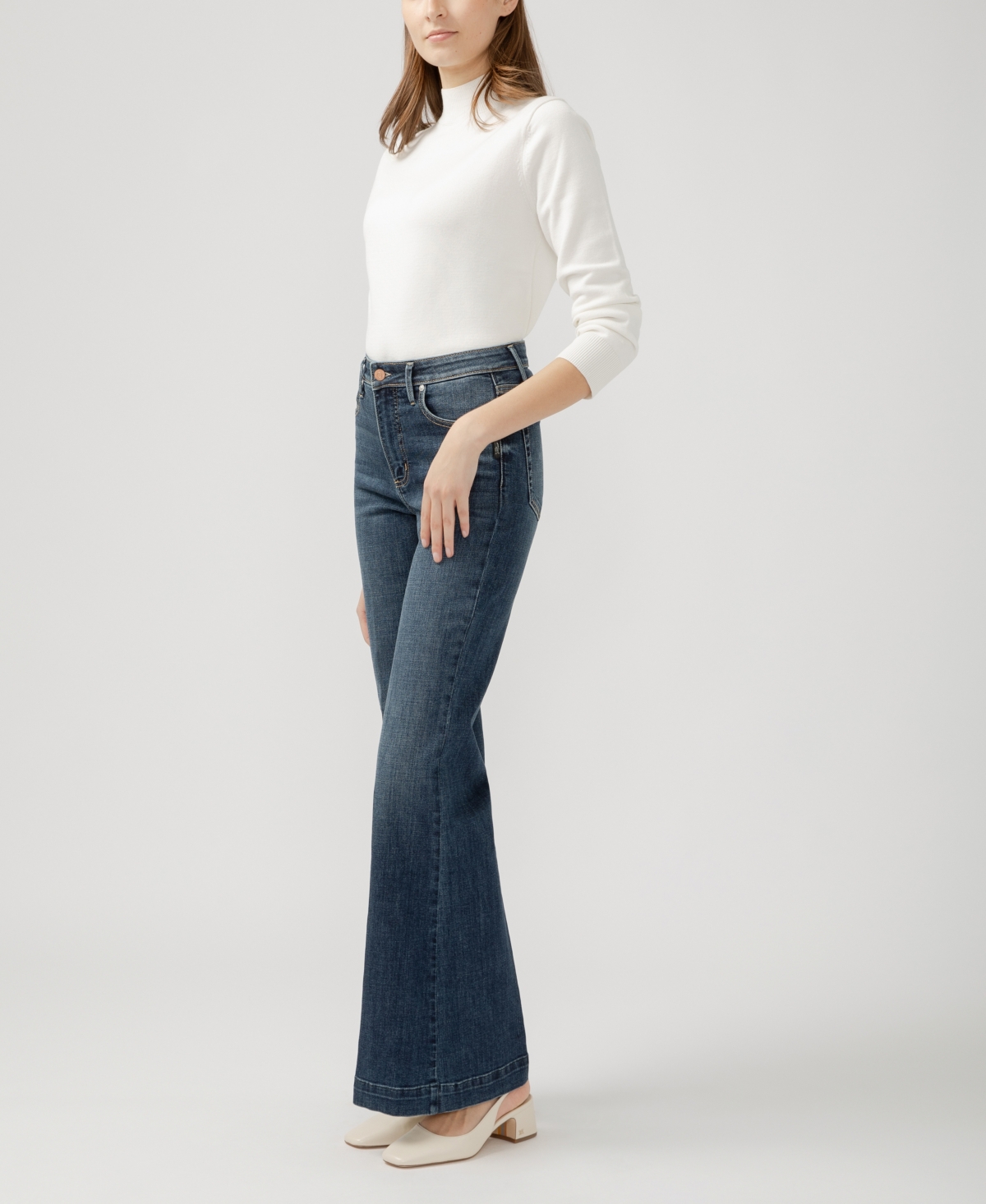 Shop Silver Jeans Co. Women's Isbister High Rise Flare Luxe Stretch Jeans In Indigo