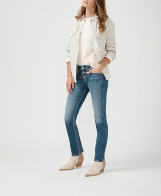 Women's Suki Mid Rise Curvy Fit Straight Jeans