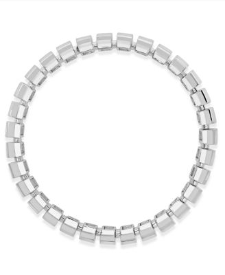 Gold, Silver Plated Brass Stretch Bracelet