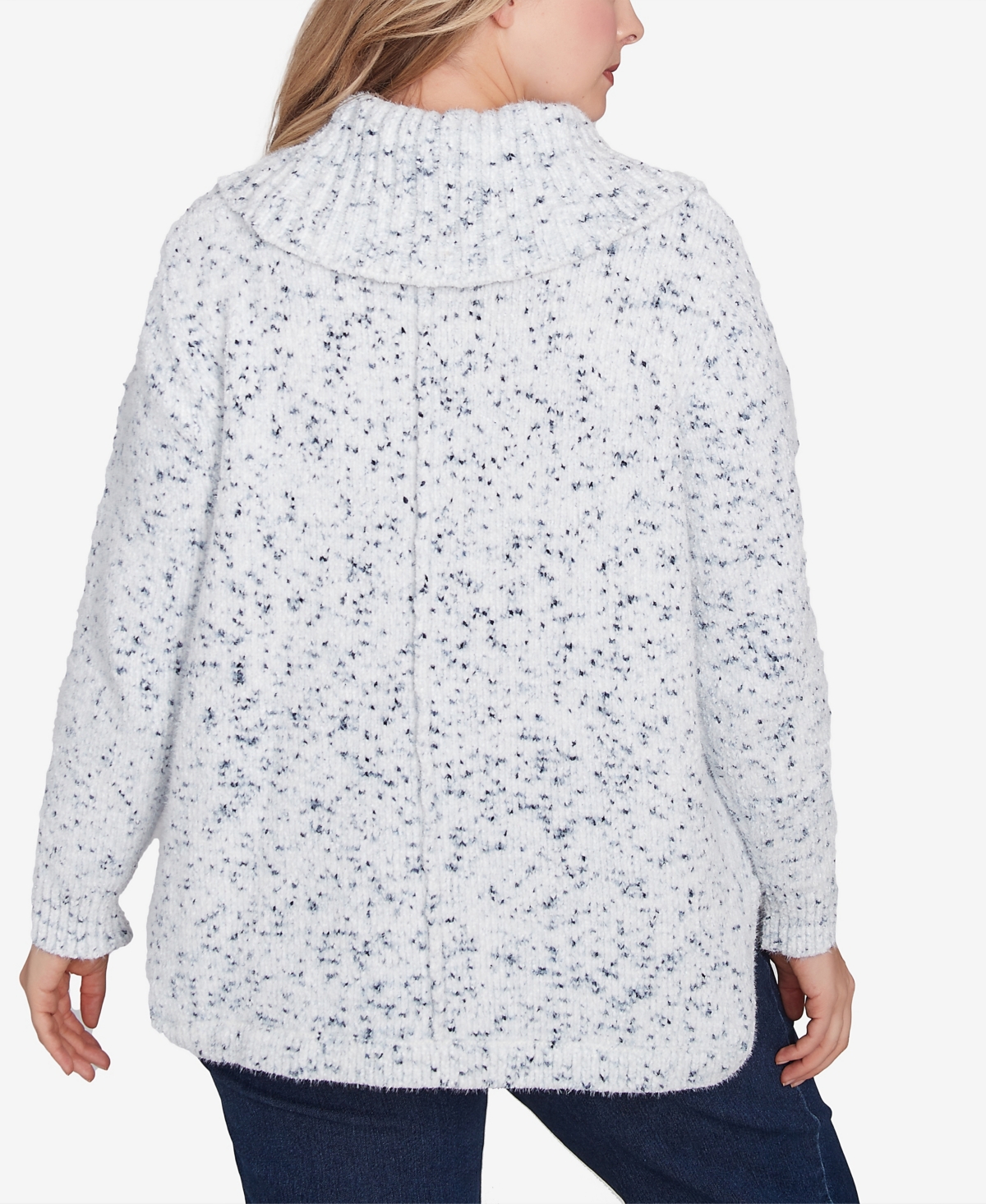 Ruby Rd. Plus Size Speckled Chenille Eyelash Pullover Sweater