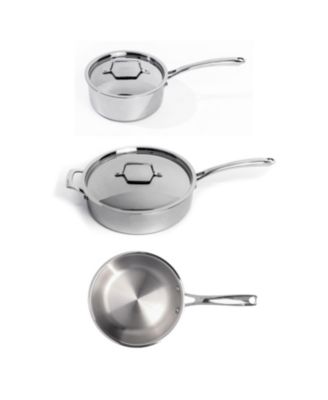 Professional 5pc Tri-Ply 18/10 Stainless Steel Starter Cookware Set, SS Lids