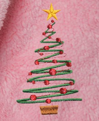Christmas Tree Kids Super Plush Double Brushed Hooded Bathrobe