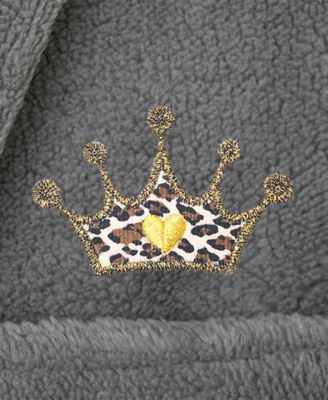 Kids Cheetah Crown Super Plush Double Brushed Hooded Bathrobe