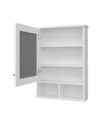 Goodyear Medicine Cabinet in Melamine With a Towel Bar, White