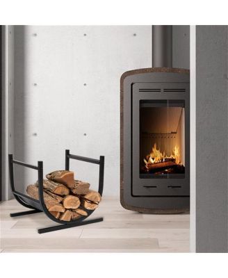 U-Shaped Firewood Holder for Efficient Storage and Organization