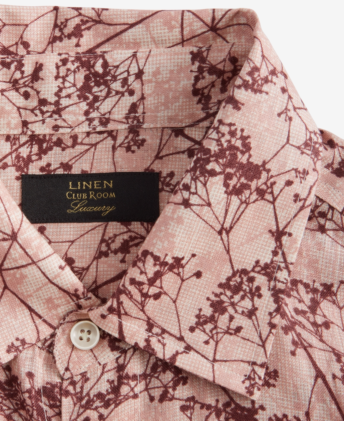 Club Room Men's Lisbon Long Sleeve Button-Front Printed Linen Shirt, Exclusively at Macy's