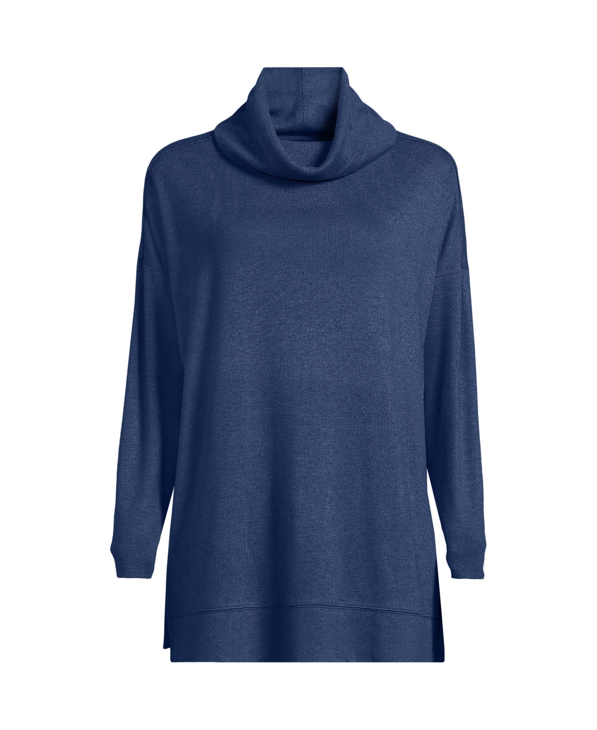 Lands' End Women's Long Sleeve Cozy Knit Cowl Neck Tunic