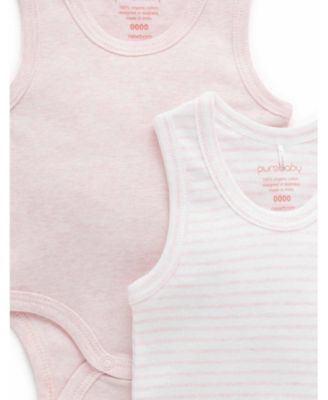 Baby Girls Rib Bodysuit 2 pack