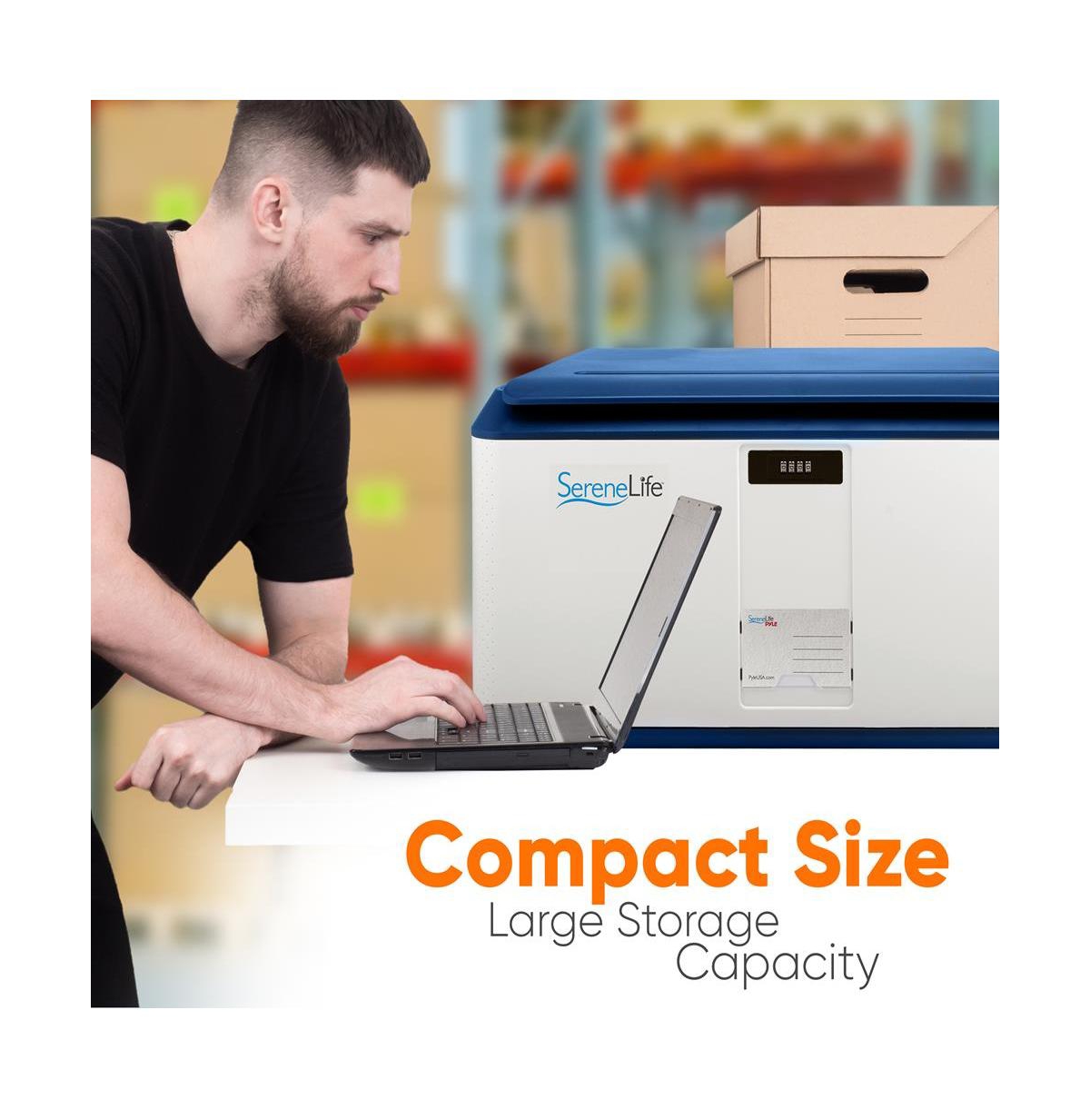 SereneLife Security Locking Storage Container Bin, 21 Gallon Capacity