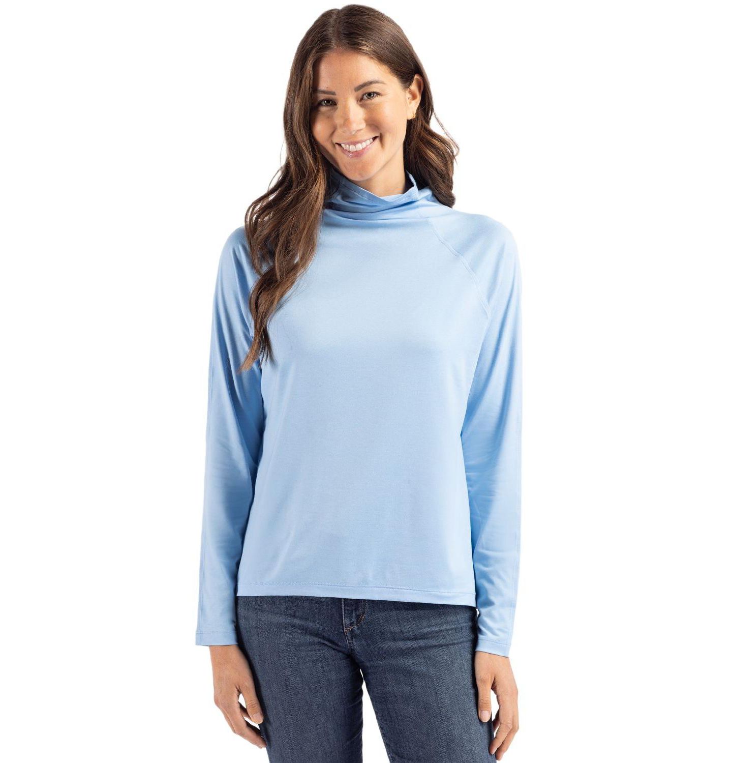 Женские куртки Cutter & Buck Coastline Epic Comfort Recycled Funnel Neck — фото 1