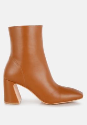 Womens Bruna Square Toe Ankle Boots