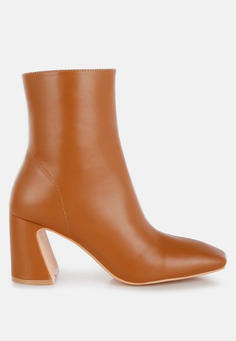 Женские ботинки London Rag Bruna Square Toe Ankle, цвет: Коричневый