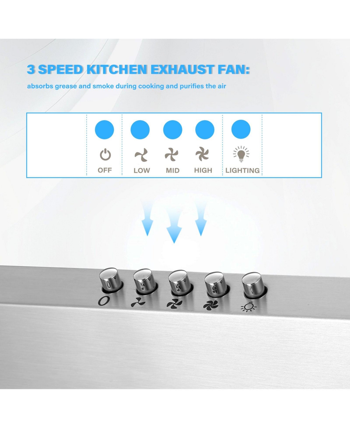 Flynama 30-in 700-cfm Convertible Silver Wall-Mounted Range Hood