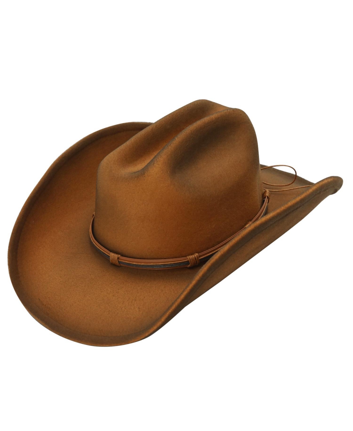 Peter Grimm Joshua Ultra Felt Polyester Cord Western Drifter Hat -copper