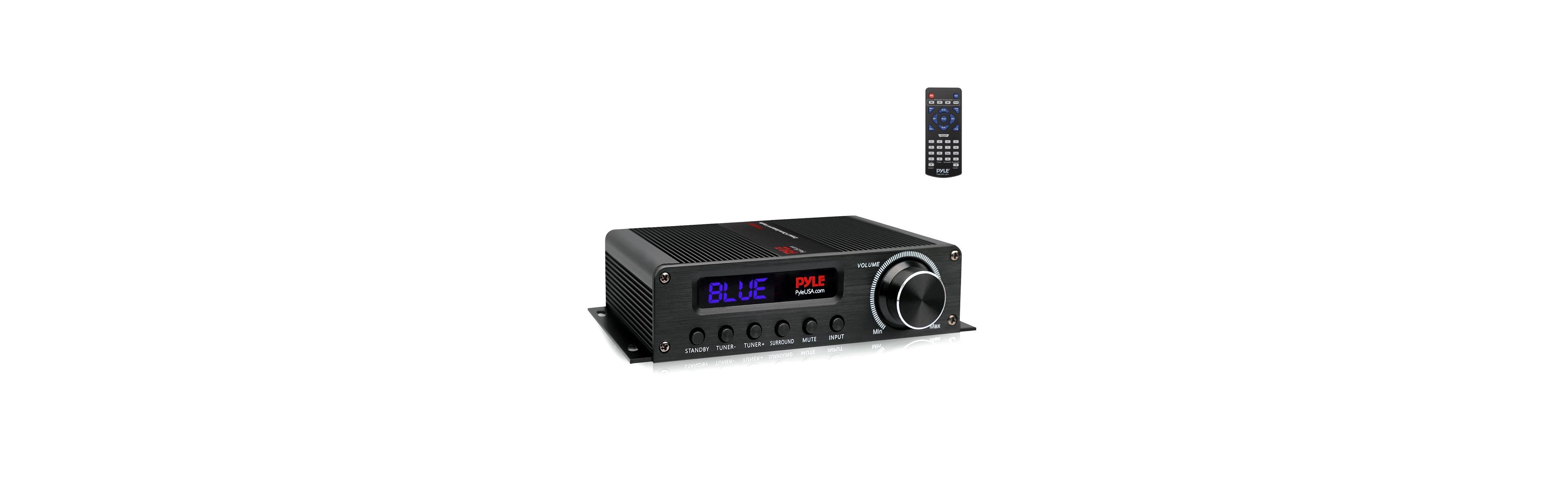 Pyle 5.1-Channel Wireless Bluetooth Amplifier With Hdmi Output, Fm Radio, & Digital Led Display, 100 Watt