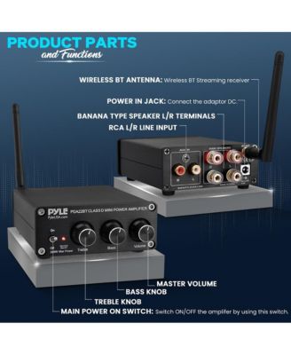 Compact Bluetooth Stereo Power Amplifier With 2 x 100 Watt Max Output