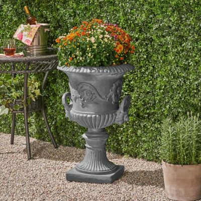 Concrete Chalice Urn Planter Height, Interest, And Botanical Beauty