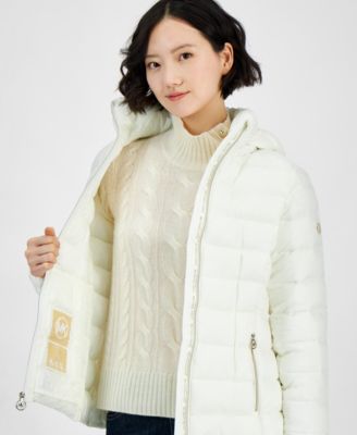 Women's Hooded Zip Packable Puffer Coat