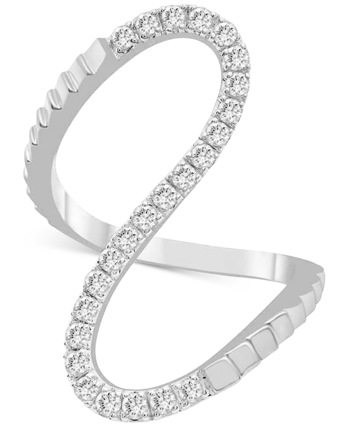 Audrey By Aurate Diamond Infinity Statement Ring (1/2 Ct. T.w.) In Gold Vermeil Or Sterling Silver, Created For Macy' In Sterling Silver