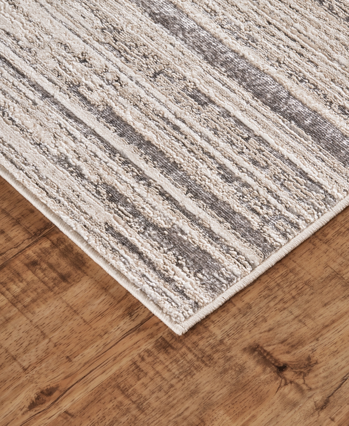 Feizy Micah 3337f 8'x10' Area Rug In Black,gray