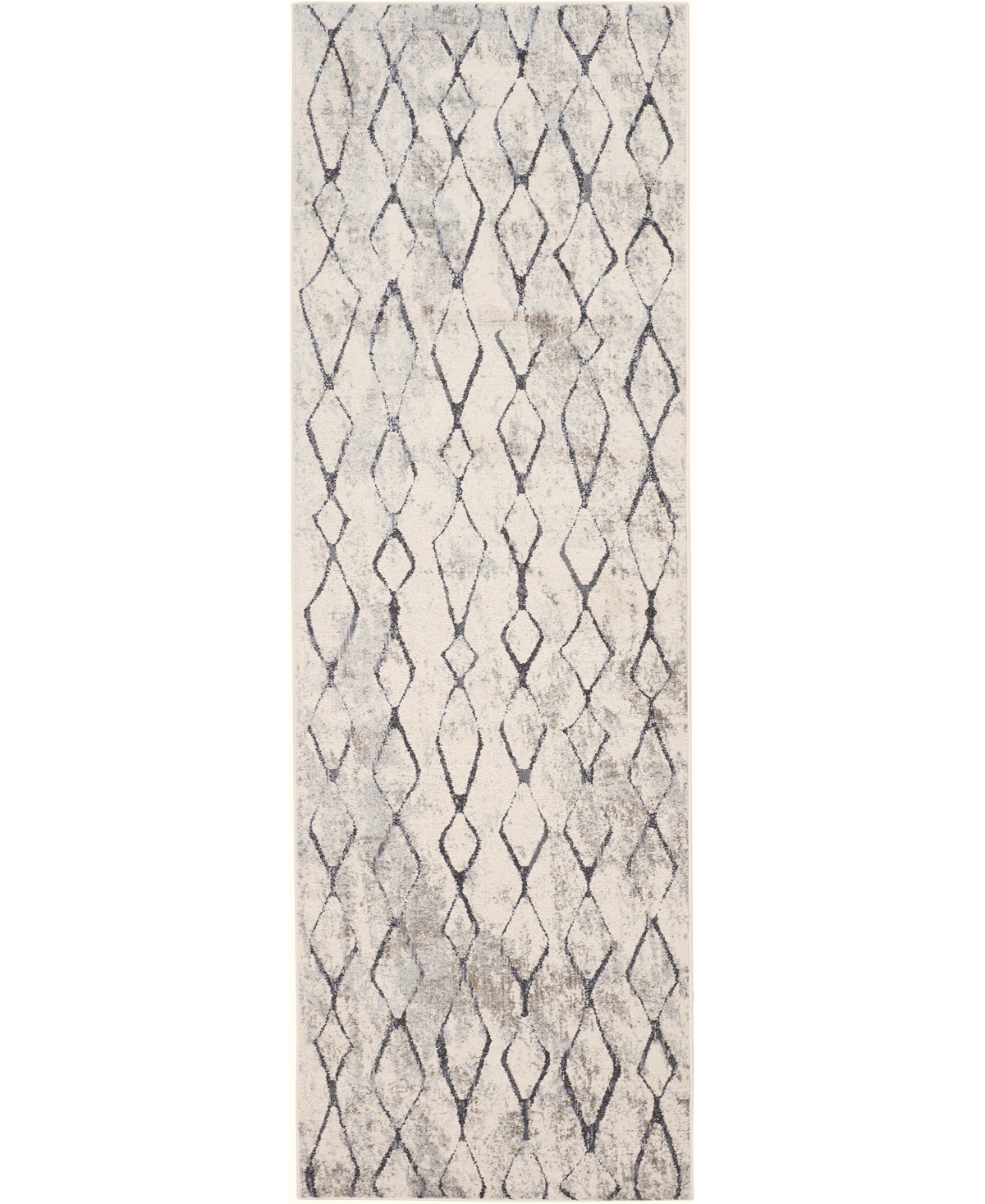 Shop Feizy Kano 3872f 2'7"x8' Runner Area Rug In Ivory,gray