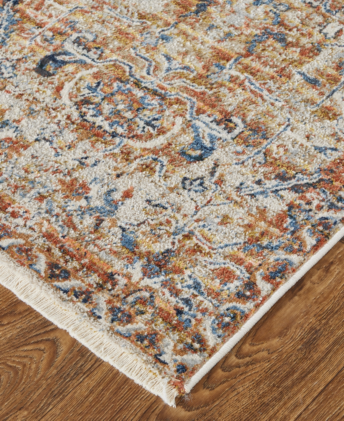 Feizy Kaia 39HVF 3'x12' Runner Area Rug -Ivory