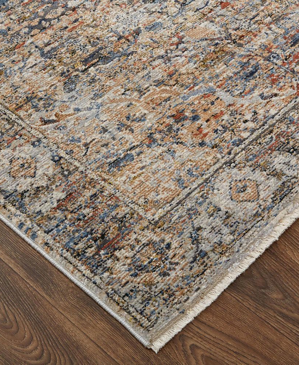 Shop Feizy Kaia 39gmf 3'x5' Area Rug In Tan,orange