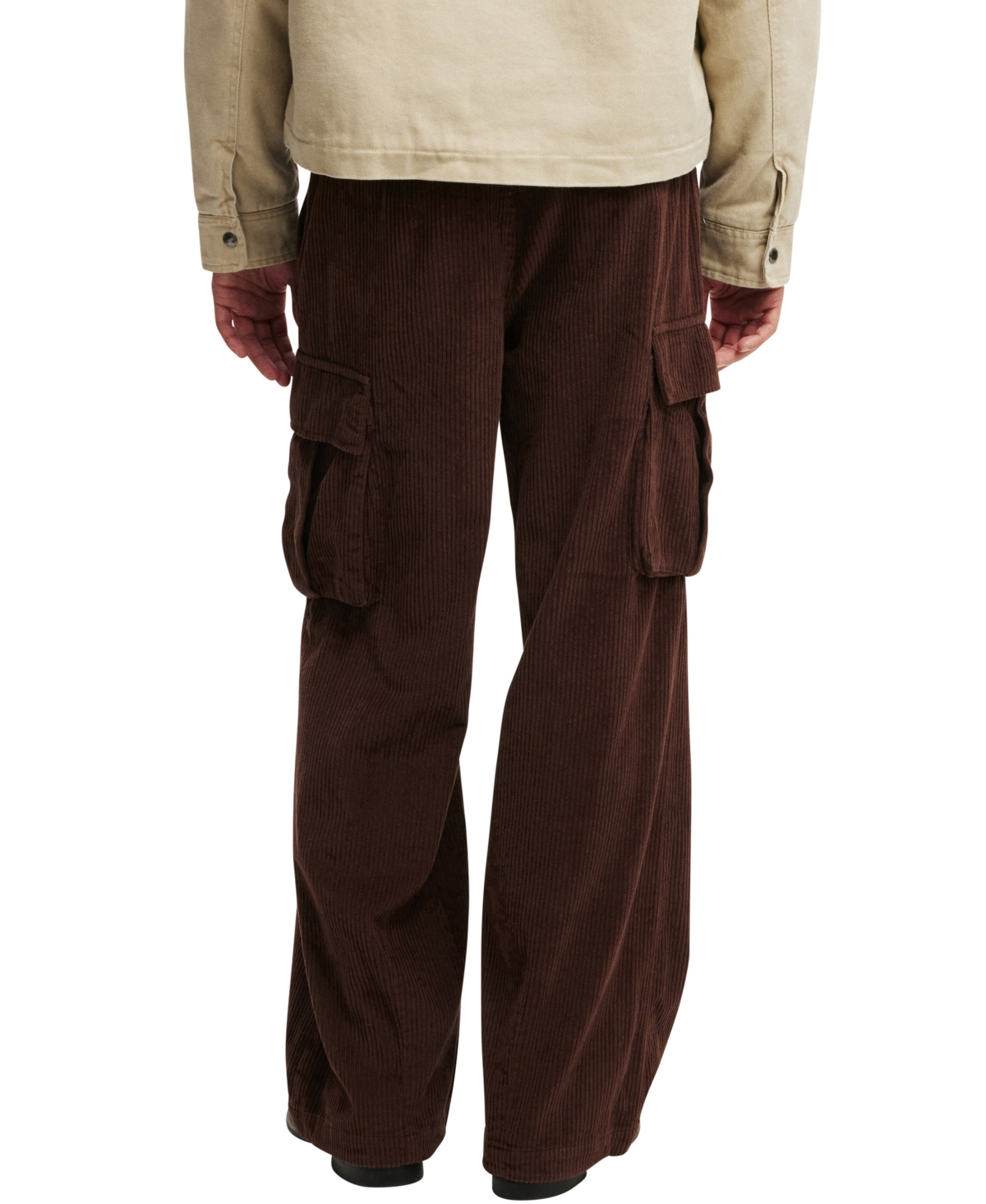 Shop Cotton On Men's Baggy Pleat Cargo Pant In Chocolate Cord