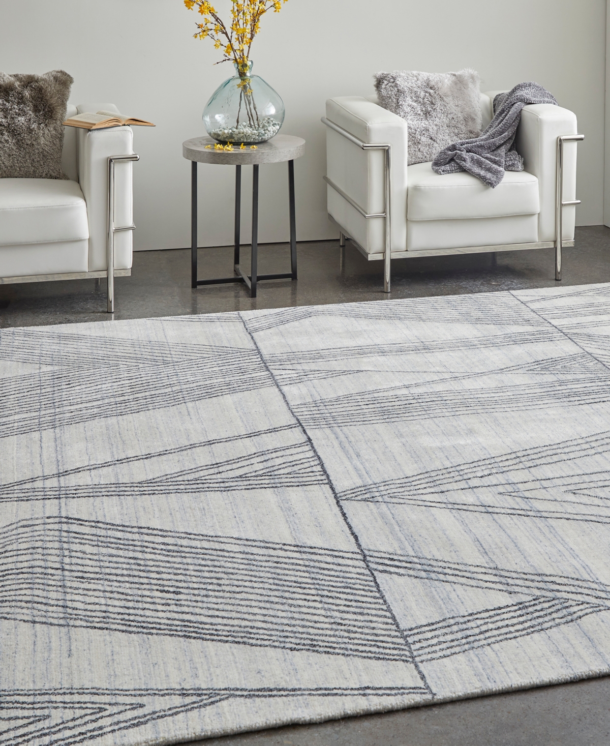 Feizy Whitton 8893f 5'x8' Area Rug In Ivory