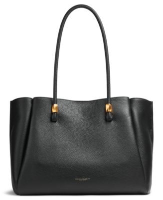 Sac à Main Femme La Carrie 'Atena' Grande - Noir Cuir - 37x23x19 Cm - Neuf Avec Étiquettes