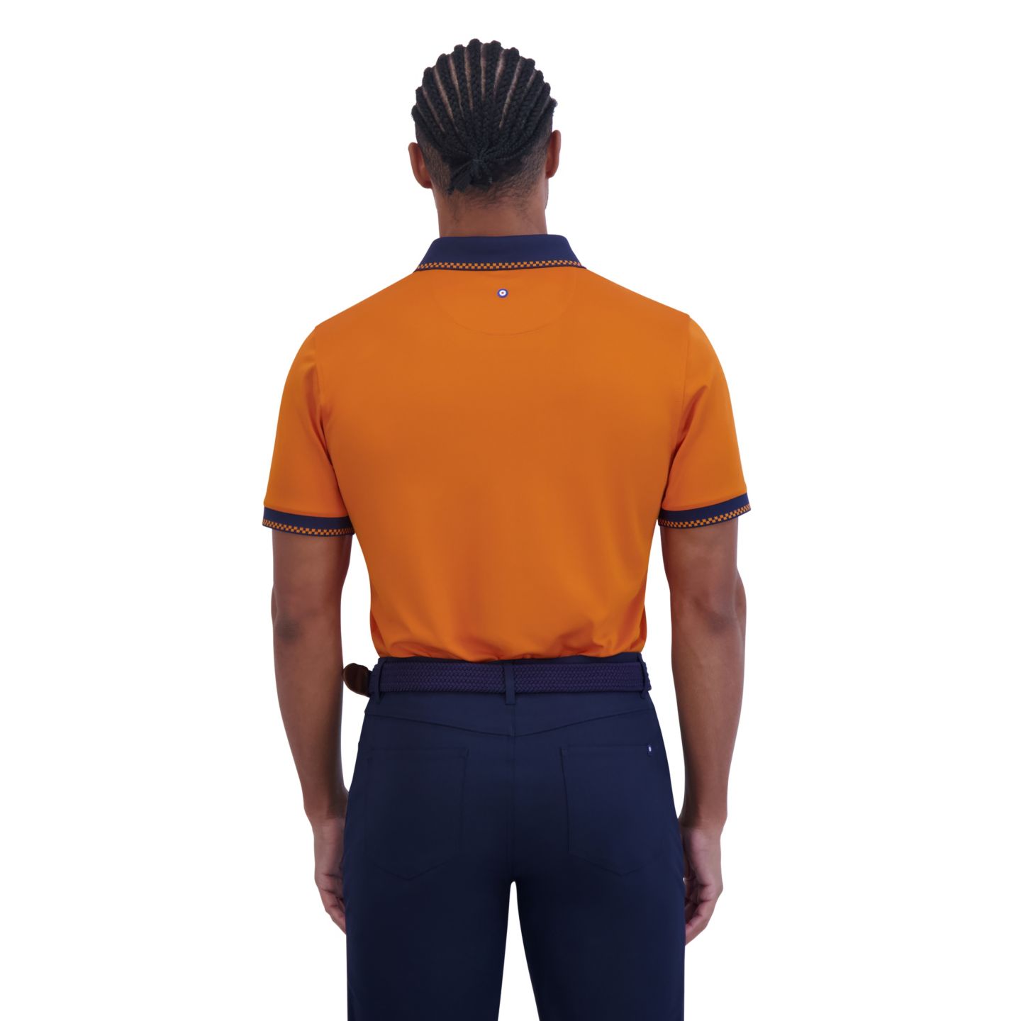 Мужское поло Ben Sherman Checker Rib Tech Pique Sports Fit Polo Shirt, цвет: Янтарный — фото 5