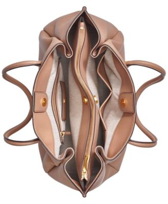 Quogue Leather Triple Compartment Tote Bag