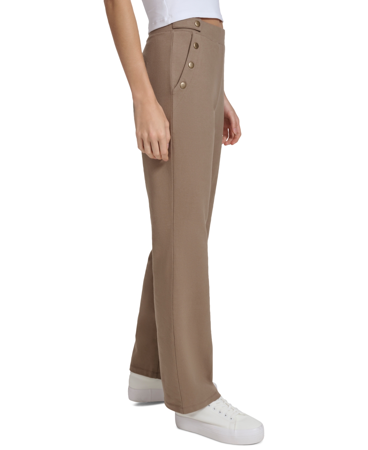 MARC NEW YORK ANDREW MARC SPORT WOMEN'S TWILL FLARE-LEG PANTS 
