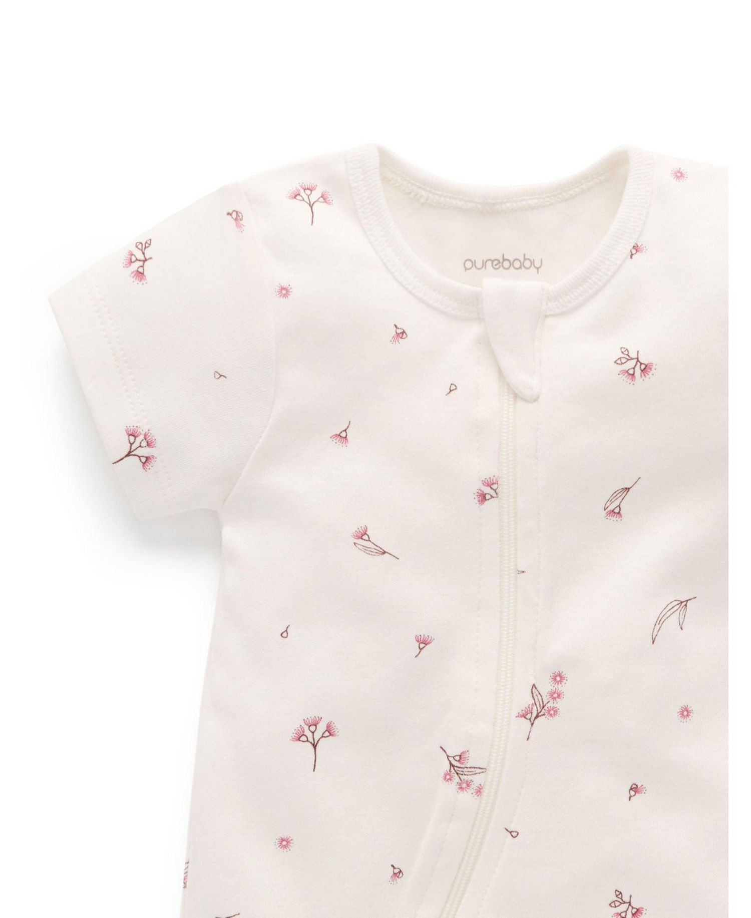 Baby Girls Shorts Sleeve Zip Coverall