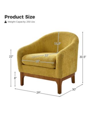 Augus Modern Boucle Armchair Chair with Adjustable Feet