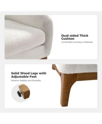 Augus Modern Boucle Armchair Chair with Adjustable Feet