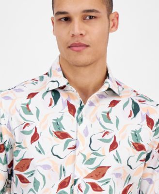 Men's Slim Fit Long Sleeve Button-Front Isola Bella Floral Print Shirt, Exclusively at Macy's