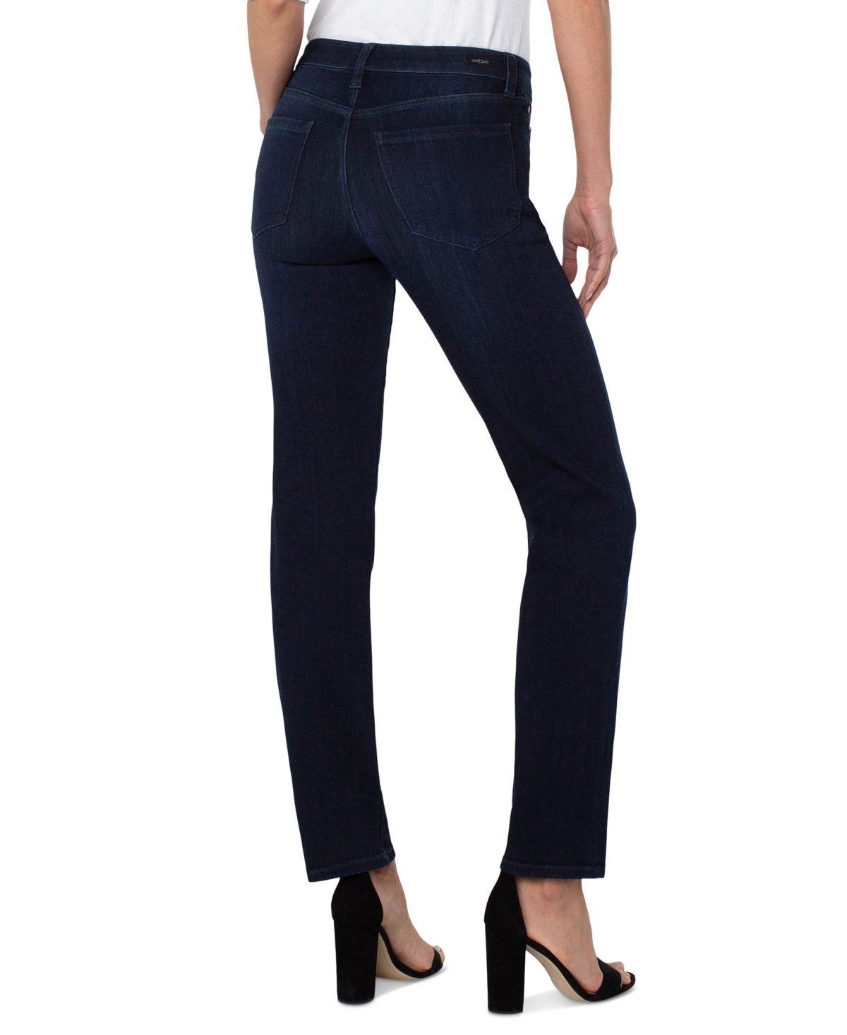 Shop Liverpool Los Angeles Women's Kennedy Mid Rise Straight Jeans In Halifax