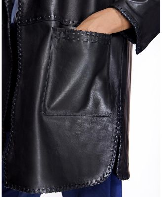 Women's Oversized Leather Jacket