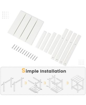 14 Inch Square Weather-Resistant Adirondack Side Table