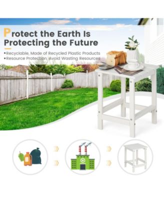 14 Inch Square Weather-Resistant Adirondack Side Table