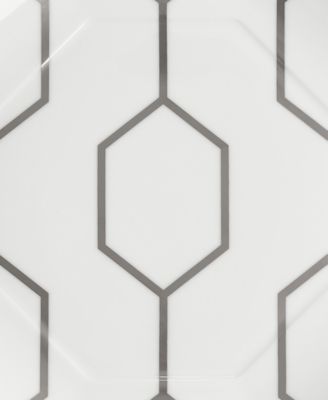 Gio Platinum Accent Plate Octagonal, 9.1"